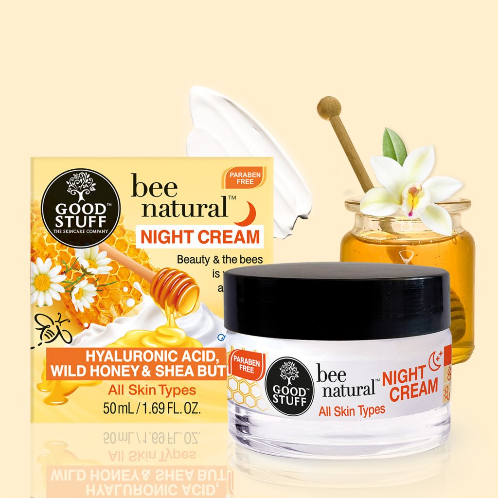 Good Stuff Bee Natural Night Cream with Wild Honey, Shea Butter & Hyaluronic Acid
