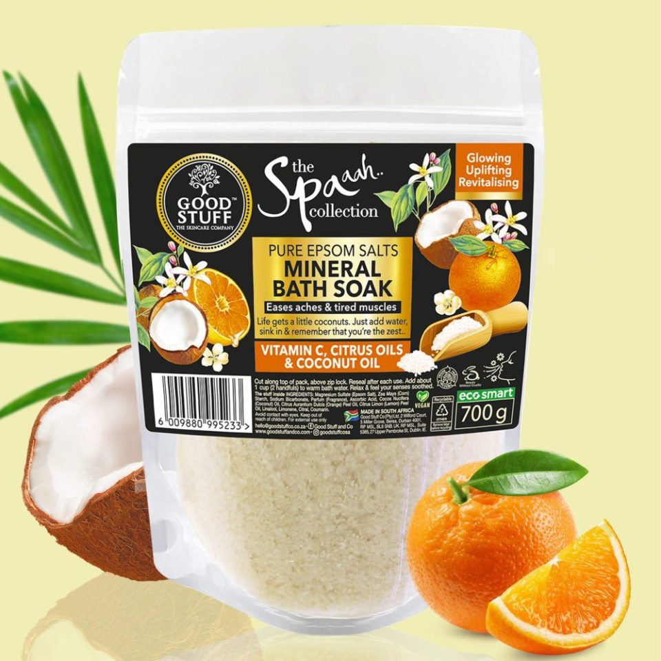 Good Stuff Spaah Vitamin C, Citrus Oils & Coconut Oil Pure Epsom Salts Bath Soak