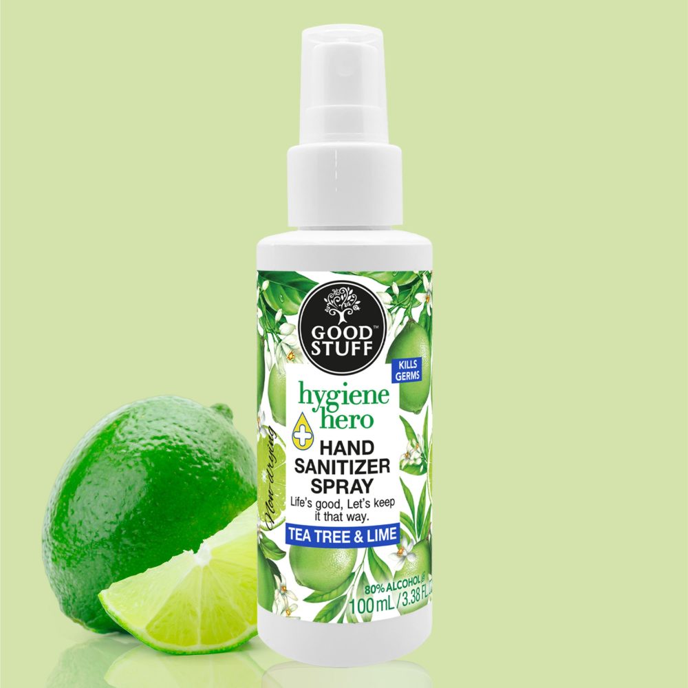 Good Stuff Hygiene Hero 100ml Spray Hand Sanitizer with Lime & Tea Tree