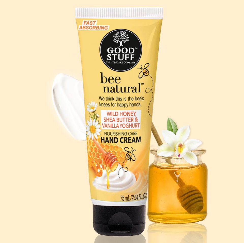 Good Stuff Bee Natural Hand Cream with Wild Honey, Shea Butter & Vanilla Yoghurt