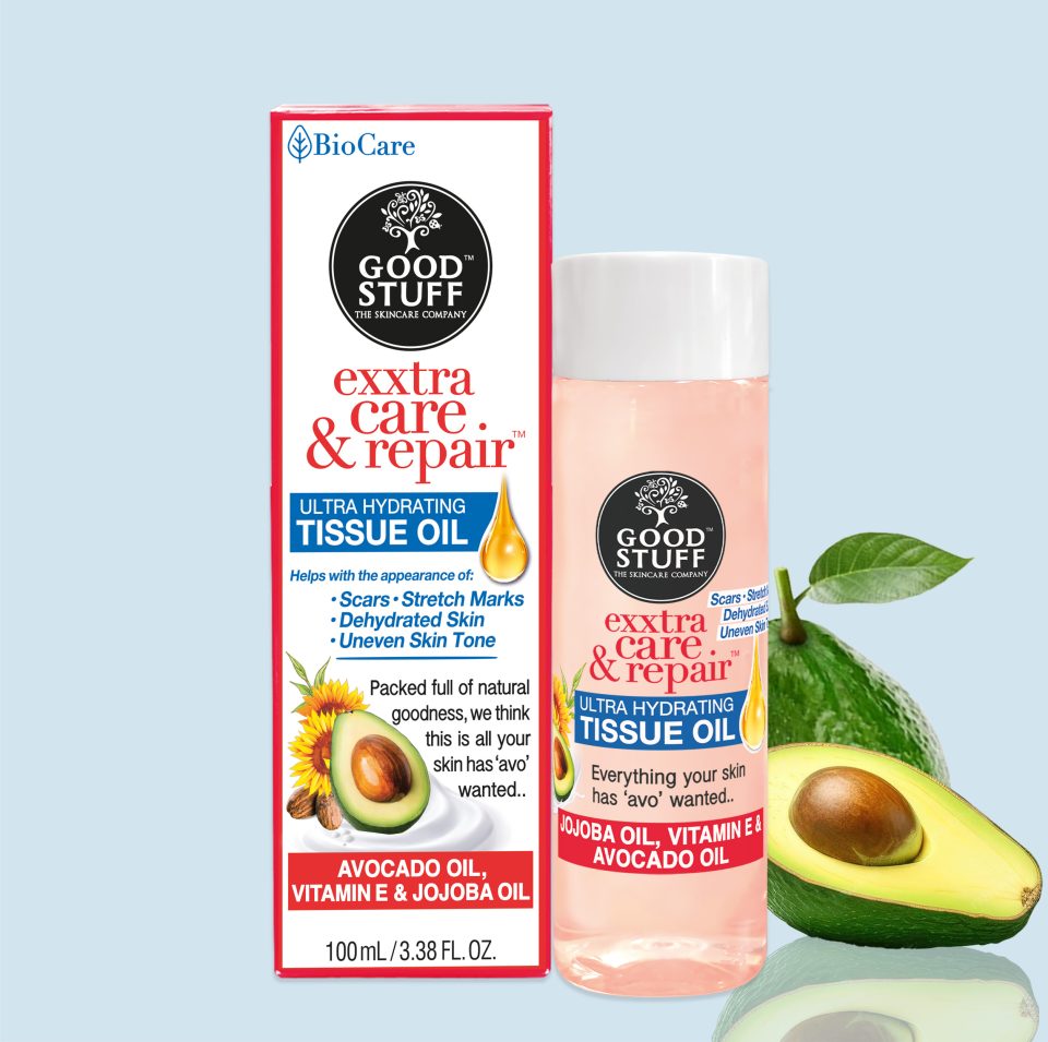 Good Stuff Exxtra Care & Repair Tissue Oil with Avocado Oil, Vitamin E & Jojoba Oil
