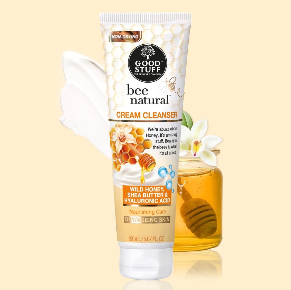 Good Stuff Bee Natural Cream Cleanser with Wild Honey, Shea Butter & Hyaluronic Acid
