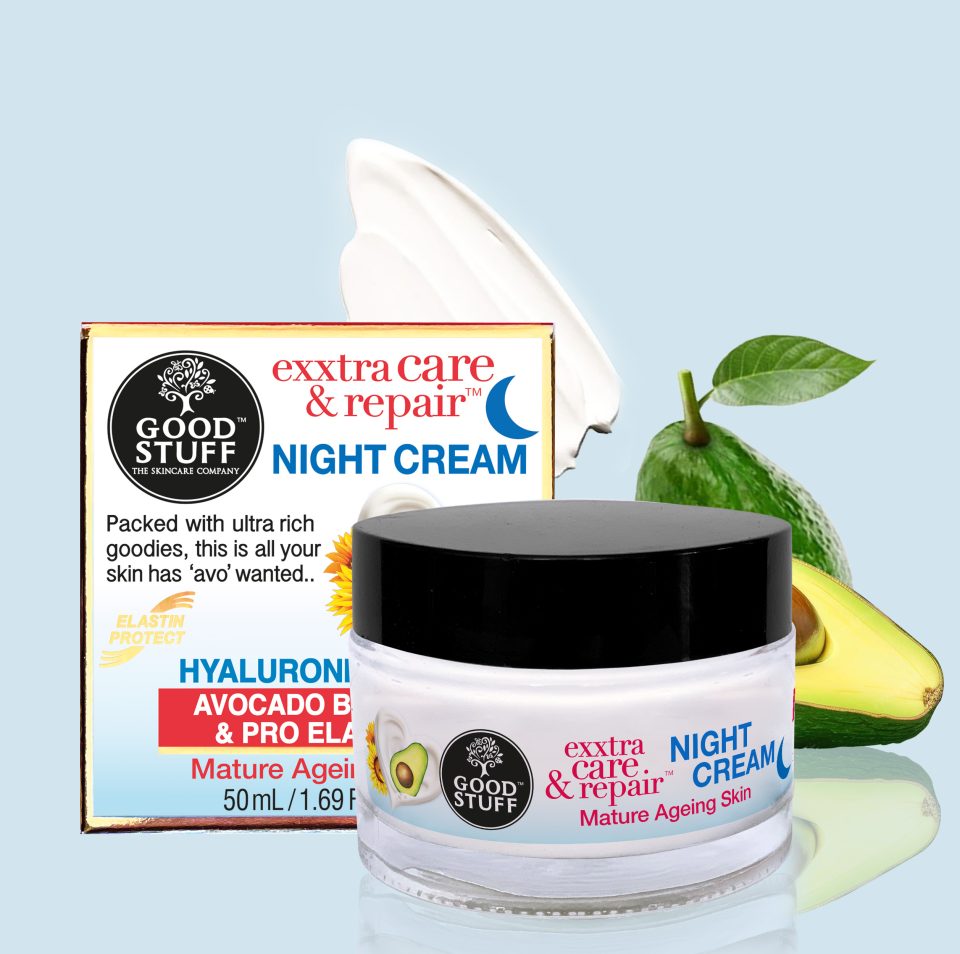 Good Stuff Exxtra Care & Repair Night Cream with Hyaluronic Acid, Avocado Butter & Pro Elastin