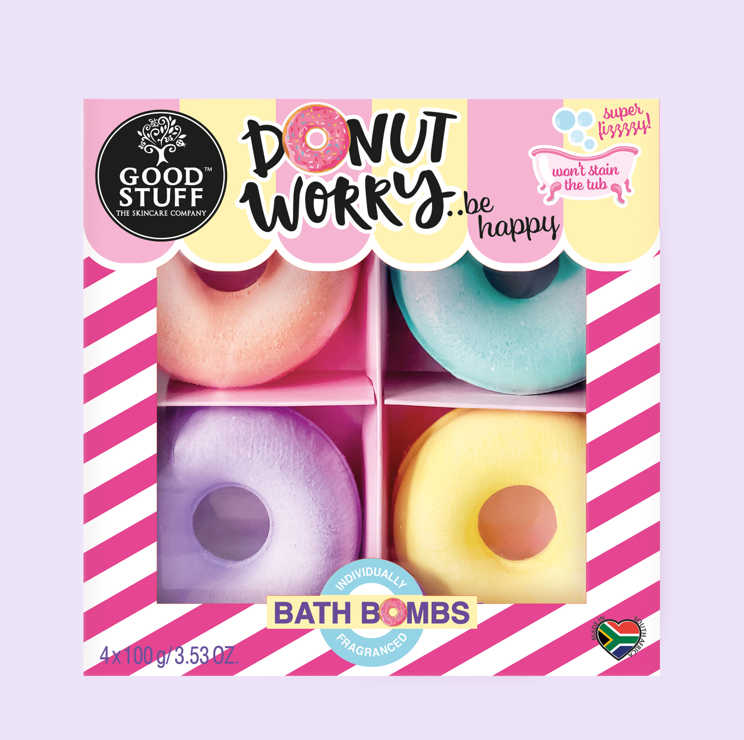 Good Stuff Donut Worry Fizz-tastic, Fragranced Bath Bombs
