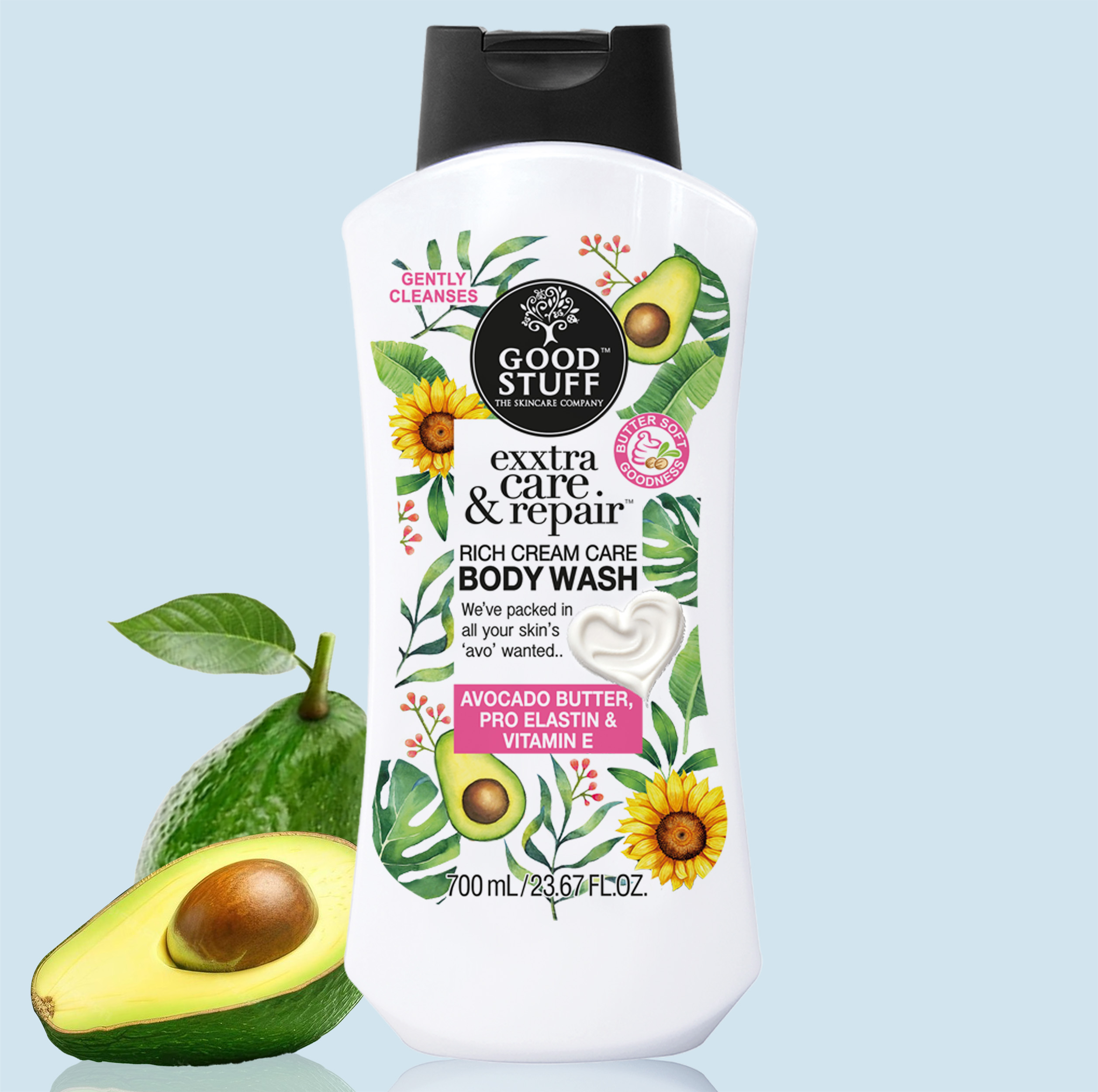 Good Stuff Exxtra Care & Repair Body Wash with Avocado Butter, Pro Elastin & Vitamin E