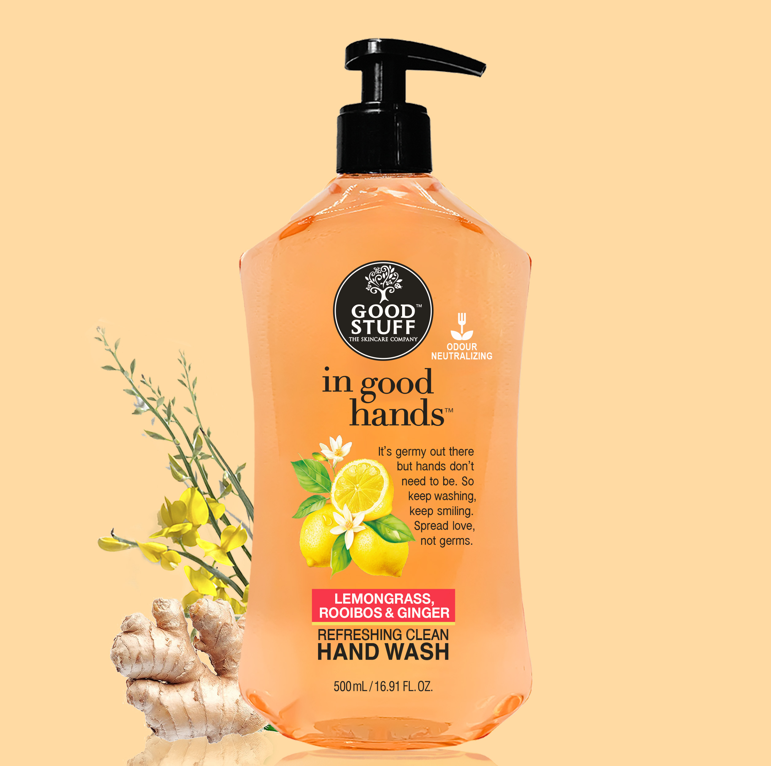Good Stuff In Good Hands Hygiene Fresh Hand Wash with Lemongrass, Rooibos & Ginger