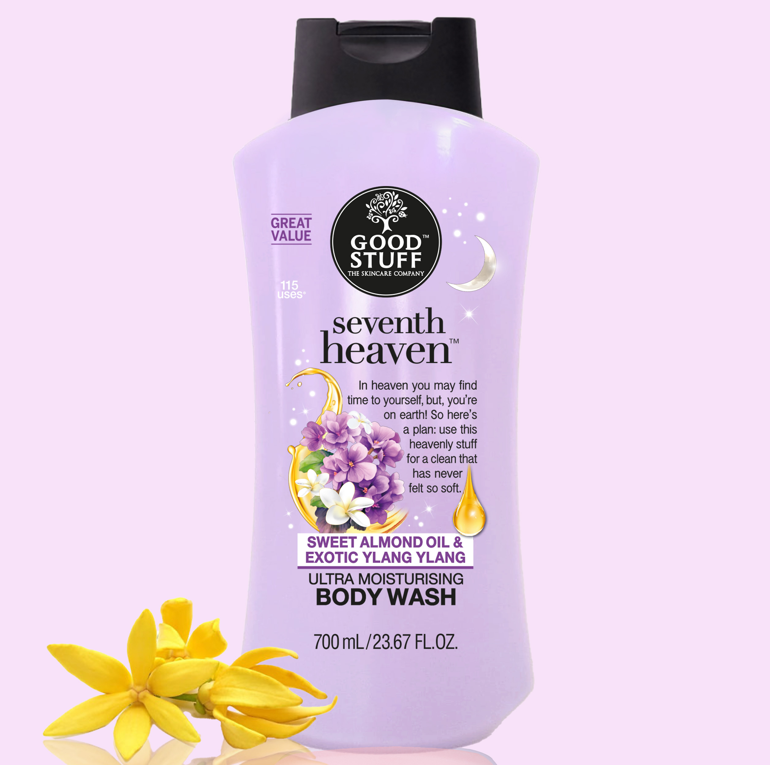 Good Stuff Seventh Heaven Ultra Moisturising Body Wash with Sweet Almond Oil & Ylang Ylang