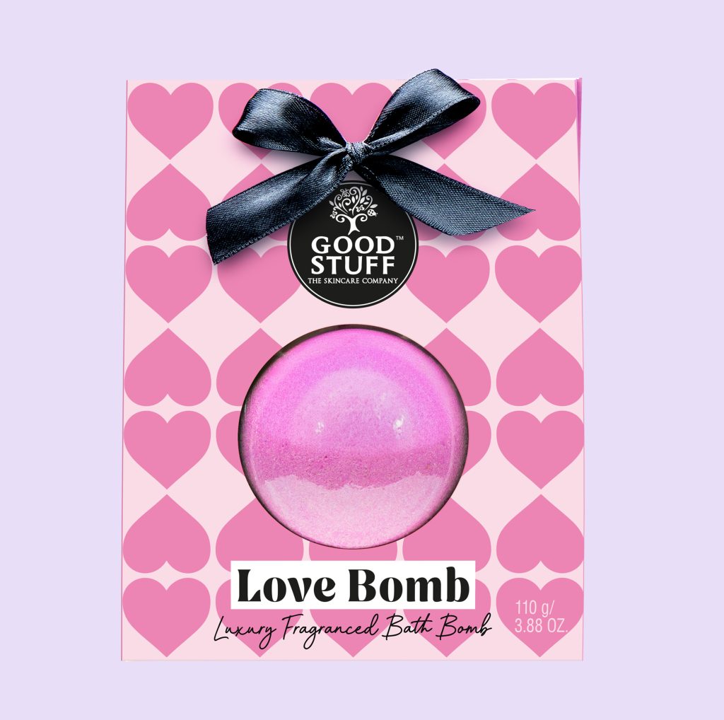 Good Stuff Love Bomb a luxury fragranced bath bomb