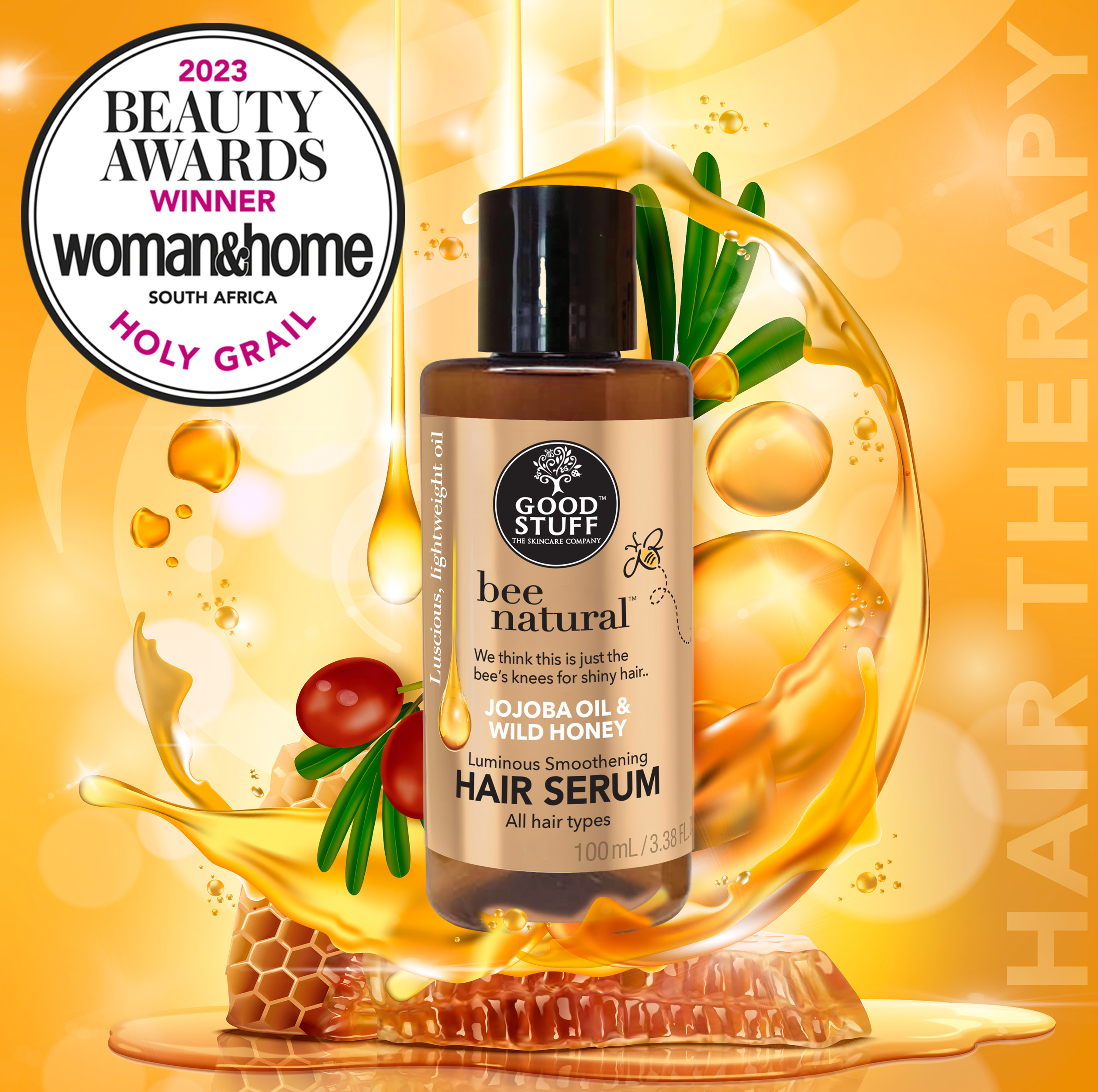 Good Stuff Bee Natural Hair Serum with Pure Jojoba Oil & Wild Honey