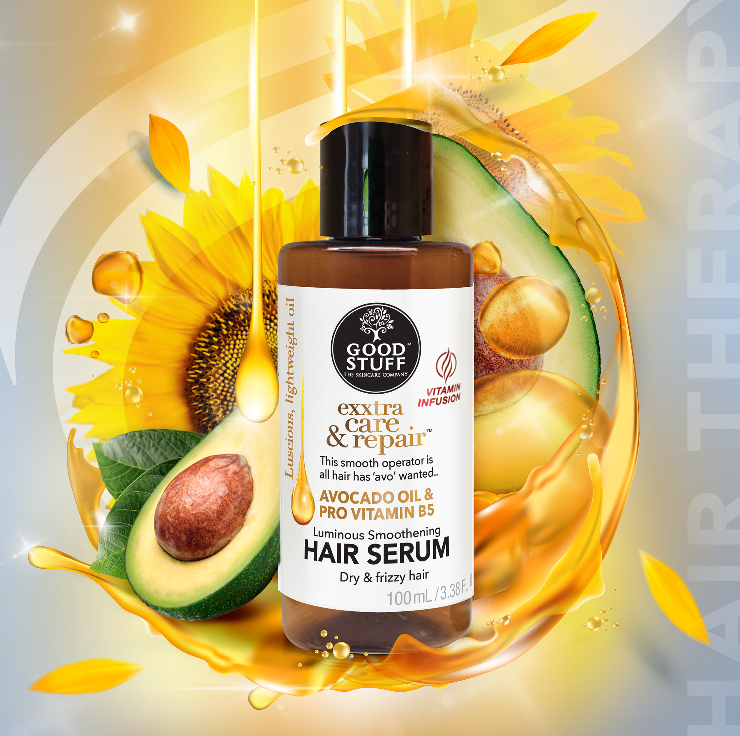 Good Stuff Exxtra Care & Repair Intensive Hair Serum with Pure Avocado Oil & Pro Vitamin B5
