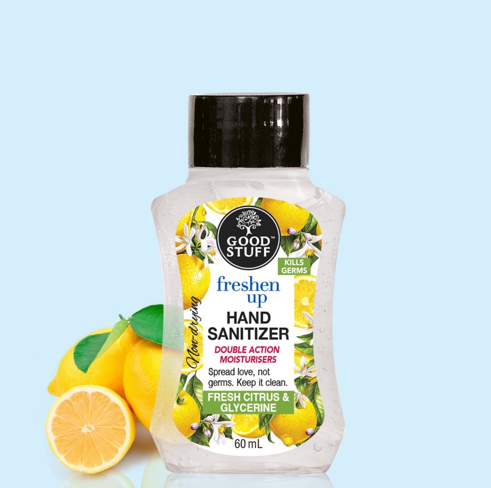 Good Stuff Freshen Up 60ml Gel Hand Sanitizer with Fresh Citrus & Glycerine.